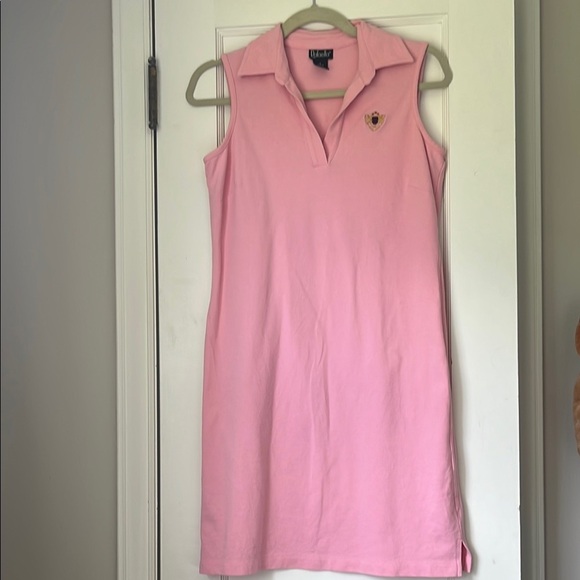 VTG 90S Y2K RAFAELLA Pink Sleeveless Polo Mini Dress COTTON S TENNIS PREP PREPPY - Picture 1 of 9